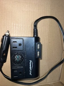Powerline 200W DC To AC Inverter with 2 Outlets Dual USB and Output Socket 90359 - Picture 1 of 3