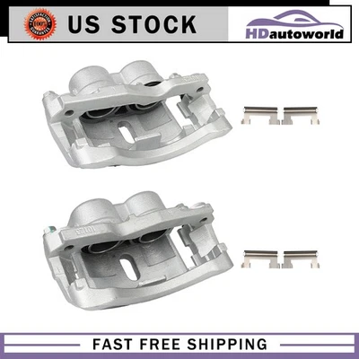 2x Front Disc Brake Calipers w/Bracket For 2006-2020 CHEVROLET EXPRESS 3500 GVW Foto 1 de 4