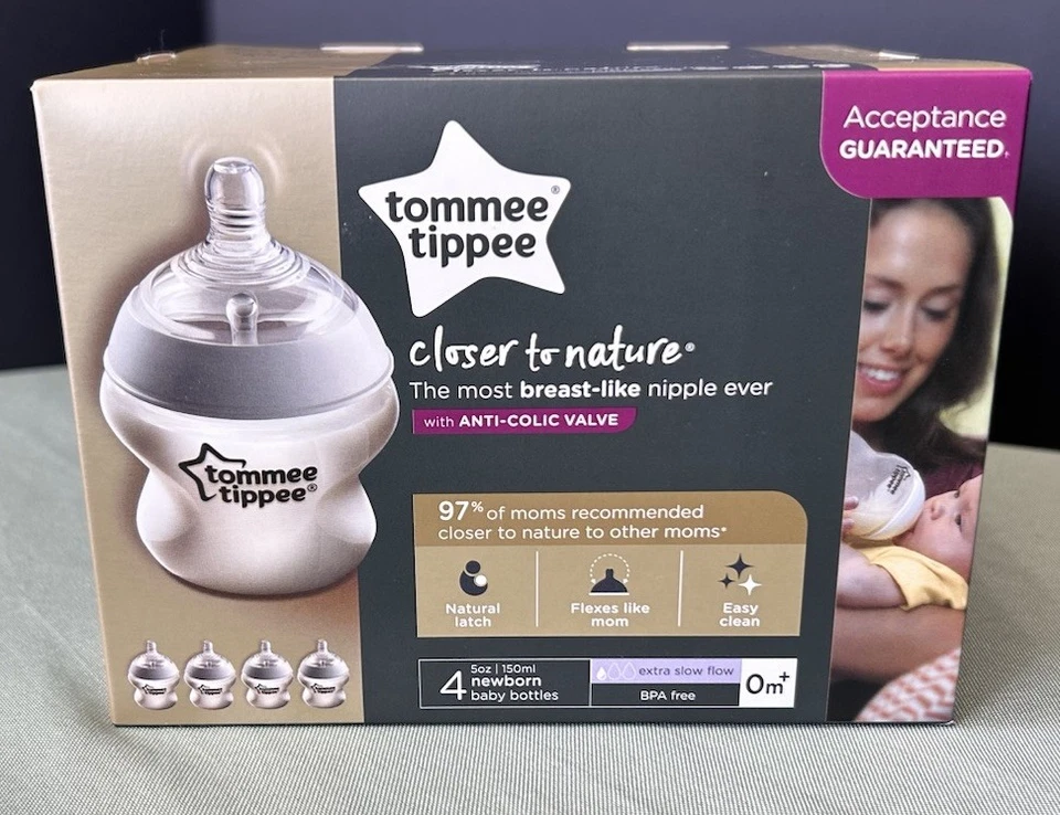 NUEVO Tommee Tippee Advanced 5oz biberones anticólicos - 4 ct Foto 1 de 4
