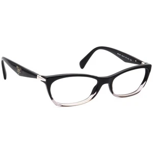 Prada Eyeglasses VPR 15P ZYY-1O1 Gloss Black Fade Semi Cat Eye Italy 53[]16 135 - Picture 1 of 8