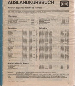 Auslandskursbuch ; Winter 1990. 24. September 1989 bis 26. Mai 1990. Deutsche Bu - Bild 1 von 1