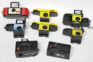 Posten mit 8 kleinen Kameras für Pocketfilm Micro 110 Marlboro usw Sammler
