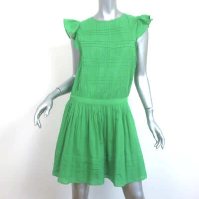 Vestido Athe Vanessa Bruno Emir cintura caída verde algodón talla 38 Foto 1 de 4
