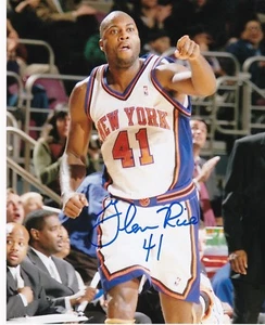 GLEN RICE  NEW YORK KNICKS   ACTION SIGNED 8x10 - Picture 1 of 1