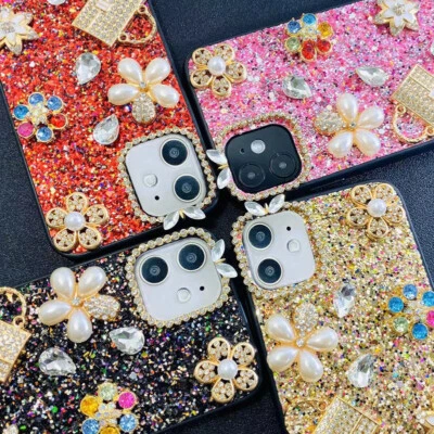 Elegante cubierta floral perla para iPhone 13 Pro Max Plus 14 Pro 11 12 XR SE2 SE3 7  Foto 1 de 4