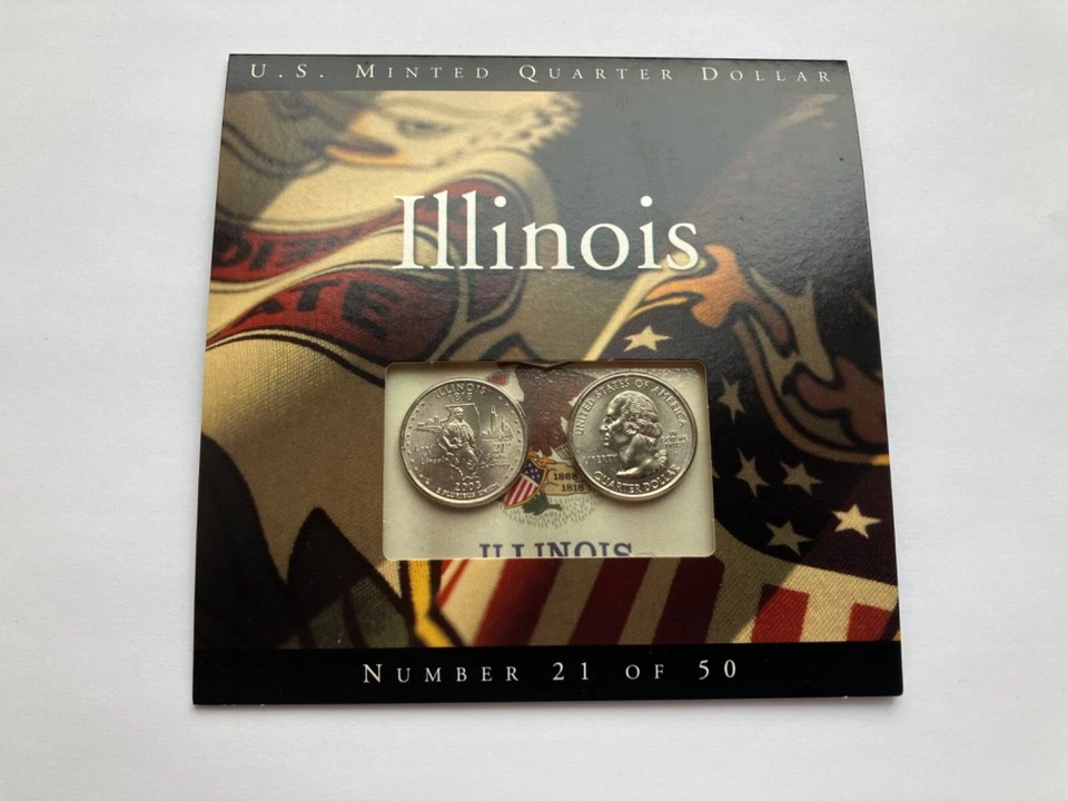State Quarters Coins of America US Minted Quarter Dollar #21 Illinois 2003 - Image 1 of 4