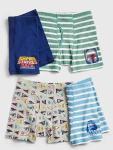 New Gap Kids Boys 4 Pack Boxer Briefs Underwear 5 7 8 10 12 14 Years Star Wars - Picture 1 of 1