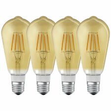 4x LED Filament Smart+ Edison ST64 5,5W E27 Gold warm Dimmbar Bluetooth ~UVP 91€