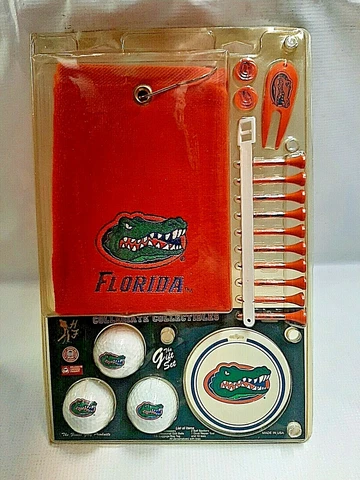 Florida Gators Golf Gift Set w/ Embroidered Towel, 10 Tees & 3 Balls & Markers Cover
