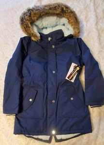 New Girl's Size 10/12 Large Member Mark Parka Jacket Coat Blue - Picture 1 of 8