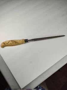 Vintage/Antique Lees ornate celluloid & sterling silver knife sharpener file - Picture 1 of 7
