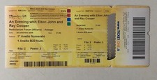 BIGLIETTO / TICKET VINTAGE CONCERTO 2009 ELTON JOHN RAY COOPER FORUM ASSAGO MI