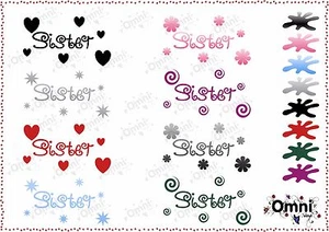 Sister Vinyl Wine Glass, Mug Decals, Stickers, Mothers Day Gift Idea - Picture 1 of 1