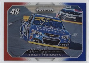 2016 Panini Prizm NASCAR Red White & Blue Prizm Jimmie Johnson #61 HOF
