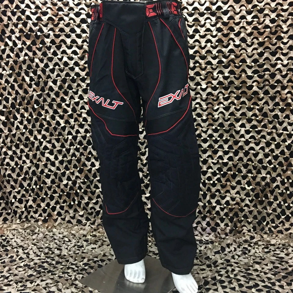 NEW Exalt TIV T4 Pro Padded Paintball Pants - Black/Red - Medium - Image 1 of 4