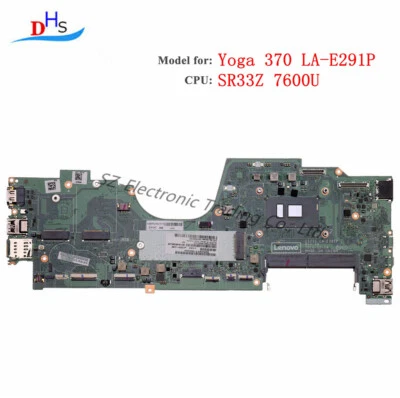 For Lenovo Yoga 370 LA-E291P Laptop Motherboard DDR4 01HY149 CPU I7-7600U - Image 1 of 4