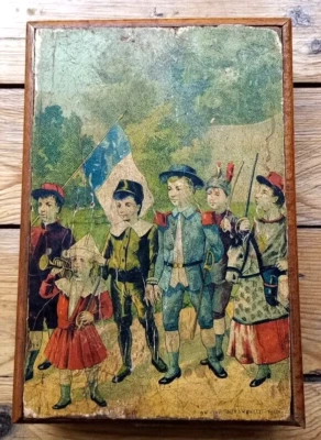 Fin XIXe - PETIT JEU DE CUBES ANCIEN - Imprimerie tourangelle - jouet 19e - Photo 1/3