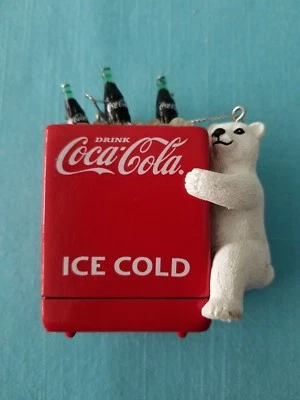 Coca-Cola   Polar Bear Cub Ice Box Ornament    Kurt Adler    2015 - Image 1 of 4