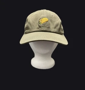 NOS Taco Emoji Embroidered Adjustable Baseball Cap New Green Hat New - Picture 1 of 13
