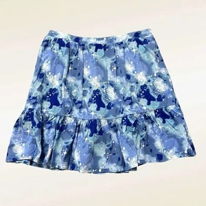 Lands' End Girls Blue Tie Dye Ruffle Skort NWOT Size XL Elastic Waist Undershort - Picture 1 of 10
