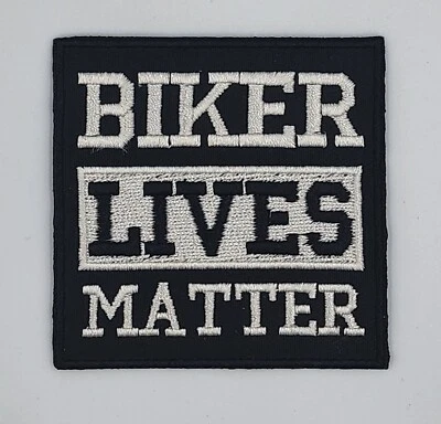 BIKER LIVES MATTER Biker Harley Davidson Vest Embroidered Patches Iron Sew On - image 1 of 3