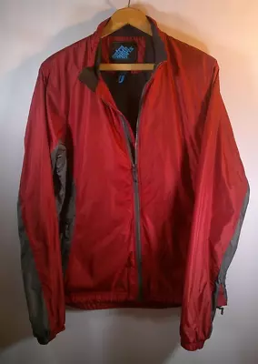 Eastern Mountain Sports Men's Small Zip Up Windbreaker Maroon/Gray No Hood - Image 1 of 4