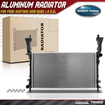 Radiator w/o Oil Cooler for Ford Mustang 2015 2016 2017 2018 2019 2020 L4 2.3L - Image 1 of 4