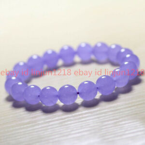 Natural 6/8/10/12mm Topaz Jade Aquamarine Gemstone Beads Bangle Bracelet 7.5" AA