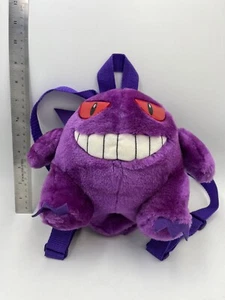MOCHILA DE PELUCHE PIRÁMIDE POKEMON NINTENDO GENGAR 1999 VINTAGE - Imagen 1 de 11