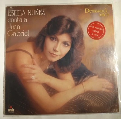 ESTELA NUÑEZ -DEMASIADO AMOR CANTA A JUAN GABRIEL- 1980 MEXICAN LP, PROMO - Image 1 of 4