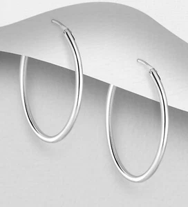 Creolen Ohrringe massiv 925 Sterlingsilber rund klassisch Ø 12 bis 30 mm 1,6 mm - Bild 1 von 7