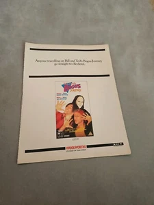 TPEEP290 MAGAZINE ADVERT 11X8" BILL & TED'S BOGUS JOURNEY - ON VIDEO - Picture 1 of 1