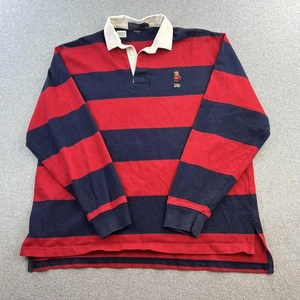 Vintage Polo Ralph Lauren Rugby Shirt Mens Large Bear Polo Sport 90s USA - Picture 1 of 10