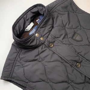 Polo Ralph Lauren Hombres Exterior Chaleco L Negro Acolchado Cremallera Oculta con Botones Nuevo con Etiquetas - Imagen 1 de 24