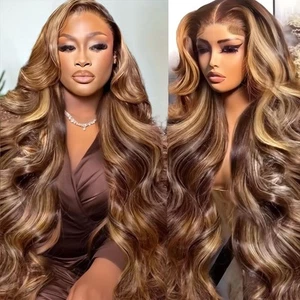 30 Inch Honey Blonde Wig Human Hair 13x6 Body Wave HD Lace Front Wig Human Ha... - Picture 1 of 6