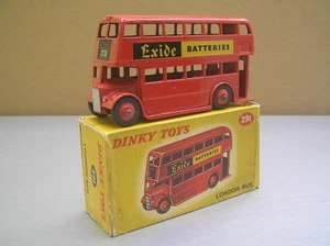 Dinky Toys 291 Double Decker London Bus 'Exide' made in England NMIB+ - Picture 1 of 12