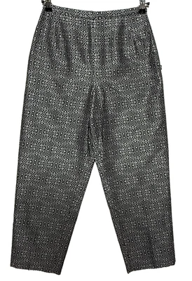 Pantalones Talbots Vintage 6 Petite Seda Negro Plata Cremallera Lateral Real 27X25 Fiesta Foto 1 de 4