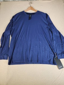 Lululemon License to Train Relaxed Long Sleeve Shirt Men Size XXL Navy Blue - Picture 1 of 7