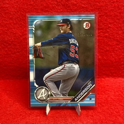 2019 Bowman Prospects / Ian Anderson #BP-47 Sky Blue Parallel /499 - Image 1 of 3