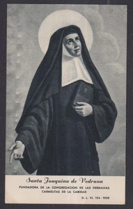 Tarjeta sagrada antigua de Sta Joaquina Vedruna santino imagen pieuses estampa - Imagen 1 de 1