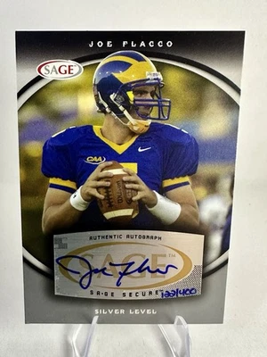 Sage 2008 - Autógrafos Joe Flacco #A20 plateado/400 (AU RC) Rookie Auto Ravens QB Foto 1 de 2