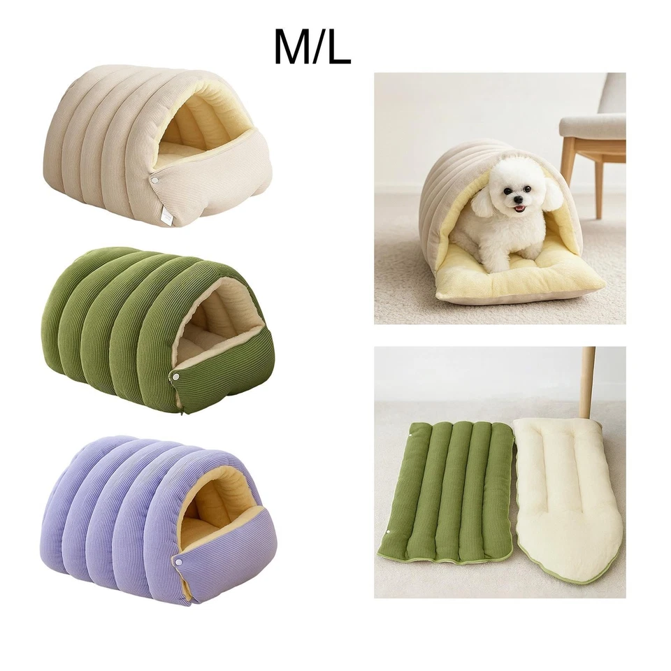 Cat Bed Cave Hideaway Warm Pet House for Small Dogs Indoor Cats Relaxing - Image 1 of 2