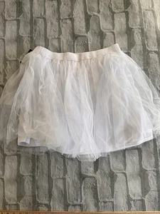 Skirt Womens L Cream Ivory Layered Tulle Elastic Waistband - Picture 1 of 7