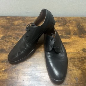 Aldo Oxford Shoes Nathean Black Cowhide Leather Lace Up Cap Toe Mens Size 10.5 - Picture 1 of 8