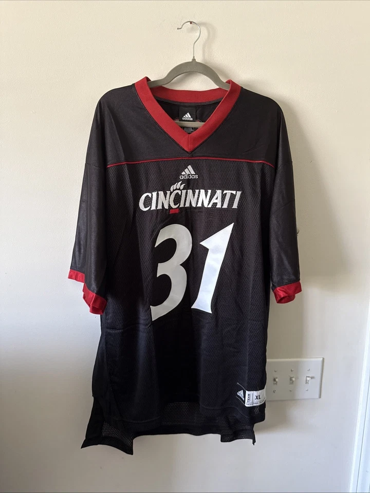 Men’s adidas Cincinnati Bearcats Quentin Hines #31 Jersey Sz XL - Black - Image 1 of 4