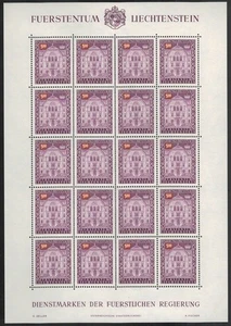 LIECHTENSTEIN 1989 Dienst, Regierungspalast MF POSTFRISCH ** - Bild 1 von 1