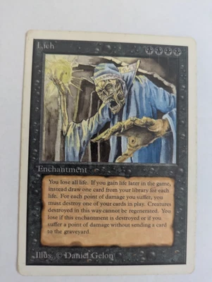 Lich Unlimited MTG heavily played free shipping with tracking - Image 1 of 2