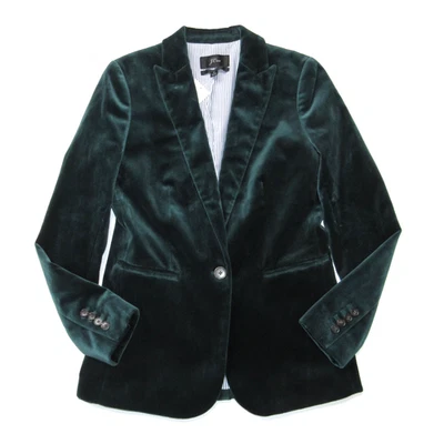 Blazer J.Crew Parke nuevo con etiquetas en chaqueta de terciopelo de algodón verde bosque antiguo 0 Foto 1 de 4