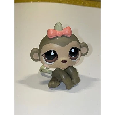 Figura Mono Bobblehead Rosa 1593 Juguete Arco Littlest Pet Shop LPS Foto 1 de 3
