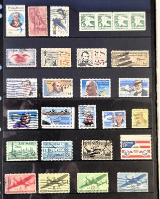 United States Stamp Mix - Aviation Aircraft Pioneer Airmail Stamps - 1950s+ - Image 1 of 2